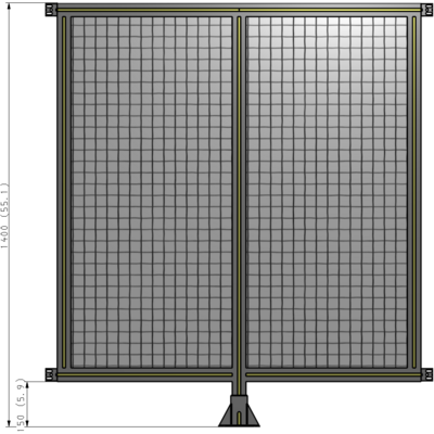 B7-1400-1200-0150-HYMFK GUARDING PANEL 1400MM TALL X 1200MM WIDE 1'' MESH