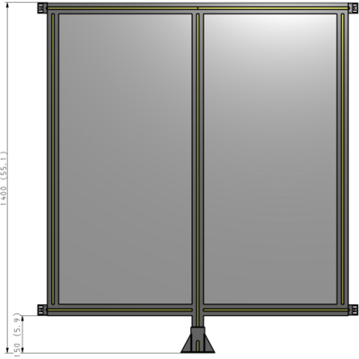 B7-1400-1200-0150-HYPFA GUARDING PANEL 1400MM TALL X 1200MM WIDE 1/4'' POLYCARBONATE