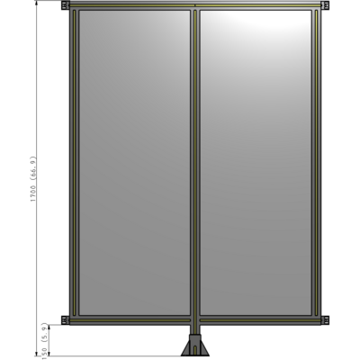 B7-1700-1200-0150-HYPFK GUARDING PANEL 1700MM TALL X 1200MM WIDE 1/4'' POLYCARBONATE