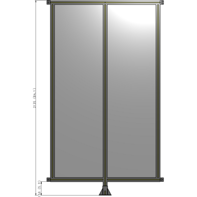 B7-2135-1200-0150-HYPFK GUARDING PANEL 2135MM TALL X 1200MM WIDE 1/4'' POLYCARBONATE