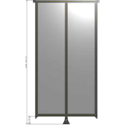 B7-2400-1200-0150-TYPFK GUARDING PANEL 2400MM TALL X 1200MM WIDE 1/4'' POLYCARBONATE