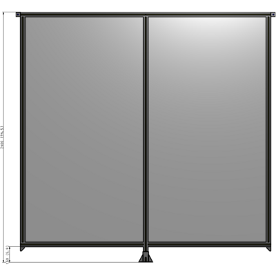 B7-2400-2400-0150-TYPFK GUARDING PANEL 2400MM TALL X 2400MM WIDE 1/4'' POLYCARBONATE
