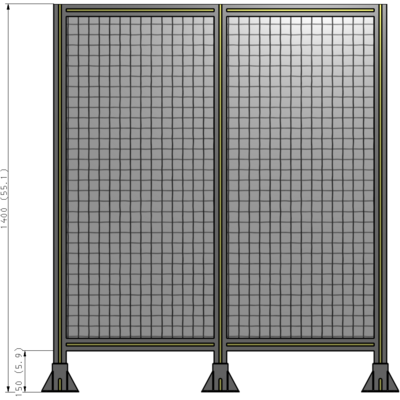 B8-1400-1200-0150-ZYMFK GUARDING PANEL 1400MM TALL X 1200MM WIDE 1'' MESH