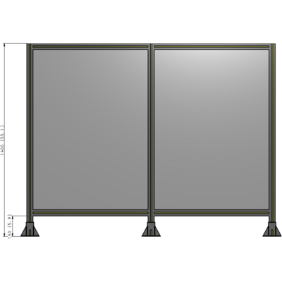 B8-1400-1800-0150-ZYPFA GUARDING PANEL 1400MM TALL X 1800MM WIDE 1/4'' POLYCARBONATE