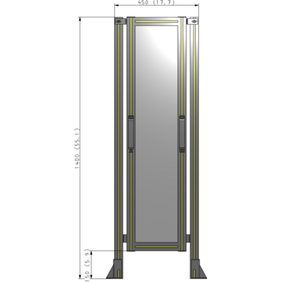 E3-1400-0450-0150-GYPTK GUARDING PANEL 1400MM TALL X 450MM WIDE 1/4'' POLYCARBONATE