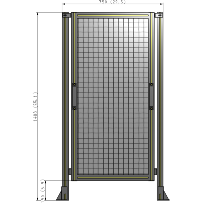 E3-1400-0750-0150-GYMTK GUARDING PANEL 1400MM TALL X 750MM WIDE 1'' MESH