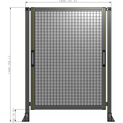 E3-1400-1050-0150-GYMTK GUARDING PANEL 1400MM TALL X 1050MM WIDE 1'' MESH