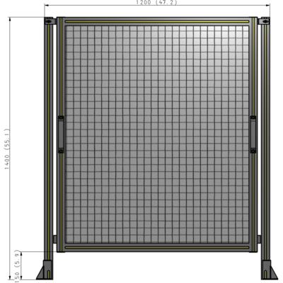 E3-1400-1200-0150-GYMTA GUARDING PANEL 1400MM TALL X 1200MM WIDE 1'' MESH