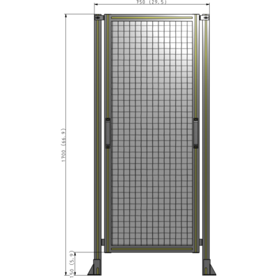 E3-1700-0750-0150-GYMTK GUARDING PANEL 1700MM TALL X 750MM WIDE 1'' MESH