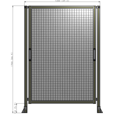 E3-1700-1200-0150-GYMTA GUARDING PANEL 1700MM TALL X 1200MM WIDE 1'' MESH