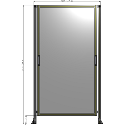 E3-2135-1200-0150-GYPTA GUARDING PANEL 2135MM TALL X 1200MM WIDE 1/4'' POLYCARBONATE