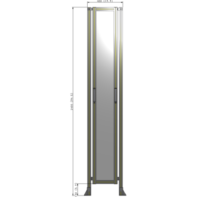 E3-2400-0450-0150-GYPTA GUARDING PANEL 2400MM TALL X 450MM WIDE 1/4'' POLYCARBONATE