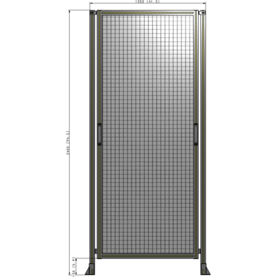 E3-2400-1050-0150-GYMTK GUARDING PANEL 2400MM TALL X 1050MM WIDE 1'' MESH