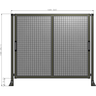 E4-1400-1600-0150-GYMTK GUARDING PANEL 1400MM TALL X 1600MM WIDE 1'' MESH