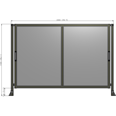 E4-1400-2000-0150-GYPTK GUARDING PANEL 1400MM TALL X 2000MM WIDE 1/4'' POLYCARBONATE
