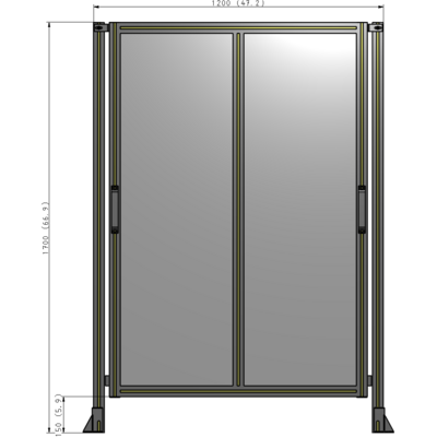 E4-1700-1200-0150-GYPTA GUARDING PANEL 1700MM TALL X 1200MM WIDE 1/4'' POLYCARBONATE