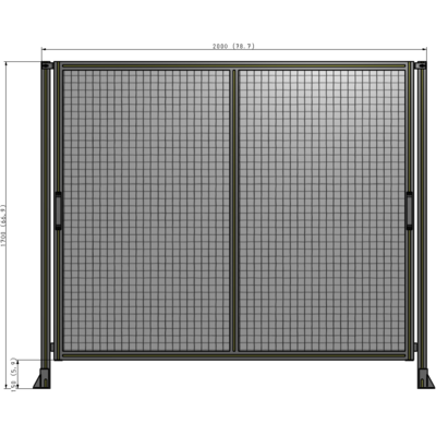 E4-1700-2000-0150-GYMTK GUARDING PANEL 1700MM TALL X 2000MM WIDE 1'' MESH