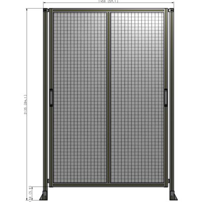 E4-2135-1450-0150-GYMTK GUARDING PANEL 2135MM TALL X 1450MM WIDE 1'' MESH