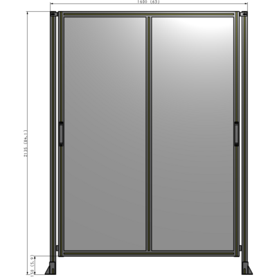 E4-2135-1600-0150-GYPTA GUARDING PANEL 2135MM TALL X 1600MM WIDE 1/4'' POLYCARBONATE