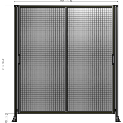 E4-2135-1900-0150-GYMTA GUARDING PANEL 2135MM TALL X 1900MM WIDE 1'' MESH