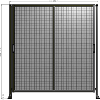 E4-2135-2000-0150-GYMTA GUARDING PANEL 2135MM TALL X 2000MM WIDE 1'' MESH