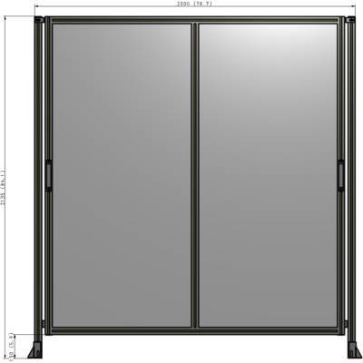 E4-2135-2000-0150-GYPTA GUARDING PANEL 2135MM TALL X 2000MM WIDE 1/4'' POLYCARBONATE
