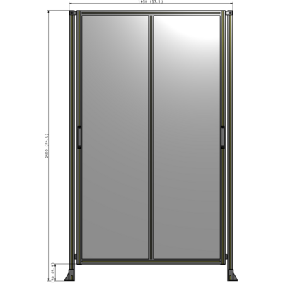 E4-2400-1450-0150-GYPTK GUARDING PANEL 2400MM TALL X 1450MM WIDE 1/4'' POLYCARBONATE