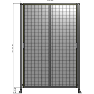 E4-2400-1600-0150-GYMTK GUARDING PANEL 2400MM TALL X 1600MM WIDE 1'' MESH