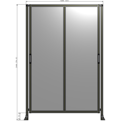 E4-2400-1600-0150-GYPTK GUARDING PANEL 2400MM TALL X 1600MM WIDE 1/4'' POLYCARBONATE