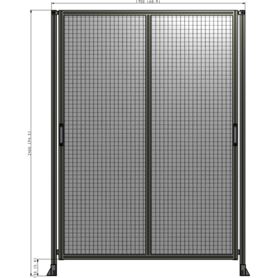 E4-2400-1750-0150-GYMTA GUARDING PANEL 2400MM TALL X 1750MM WIDE 1'' MESH