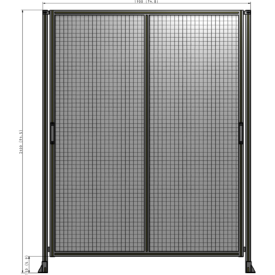 E4-2400-1900-0150-GYMTA GUARDING PANEL 2400MM TALL X 1900MM WIDE 1'' MESH