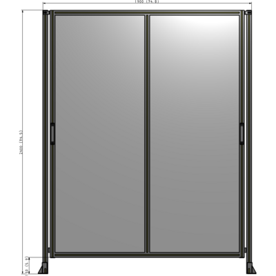 E4-2400-1900-0150-GYPTA GUARDING PANEL 2400MM TALL X 1900MM WIDE 1/4'' POLYCARBONATE