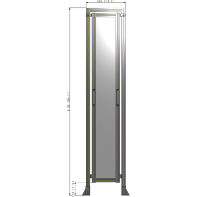 E5-2135-0450-0150-GYPTK GUARDING PANEL 2135MM TALL X 450MM WIDE 1/4'' POLYCARBONATE