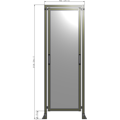E5-2135-0750-0150-GYPTA GUARDING PANEL 2135MM TALL X 750MM WIDE 1/4'' POLYCARBONATE