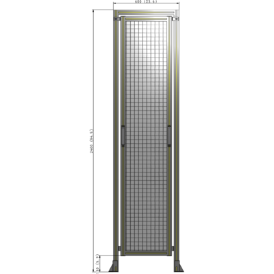 E5-2400-0600-0150-GYMTA GUARDING PANEL 2400MM TALL X 600MM WIDE 1'' MESH