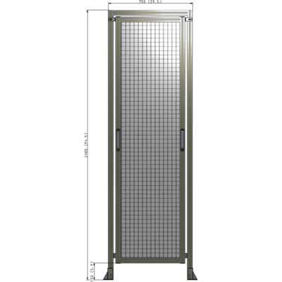 E5-2400-0750-0150-GYMTA GUARDING PANEL 2400MM TALL X 750MM WIDE 1'' MESH