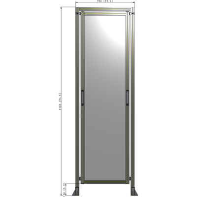 E5-2400-0750-0150-GYPTA GUARDING PANEL 2400MM TALL X 750MM WIDE 1/4'' POLYCARBONATE