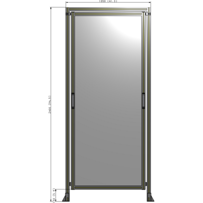 E5-2400-1050-0150-GYPTK GUARDING PANEL 2400MM TALL X 1050MM WIDE 1/4'' POLYCARBONATE