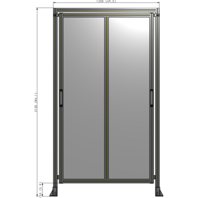 E6-2135-1200-0150-GYPTA GUARDING PANEL 2135MM TALL X 1200MM WIDE 1/4'' POLYCARBONATE