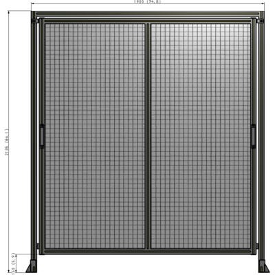 E6-2135-1900-0150-GYMTK GUARDING PANEL 2135MM TALL X 1900MM WIDE 1'' MESH