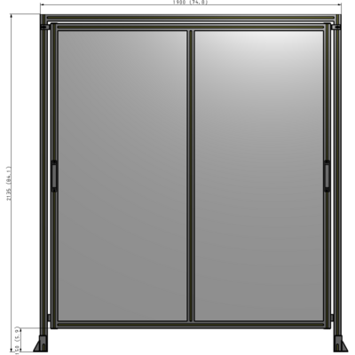 E6-2135-1900-0150-GYPTA GUARDING PANEL 2135MM TALL X 1900MM WIDE 1/4'' POLYCARBONATE