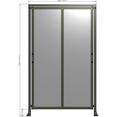 E6-2400-1450-0150-GYPTK GUARDING PANEL 2400MM TALL X 1450MM WIDE 1/4'' POLYCARBONATE