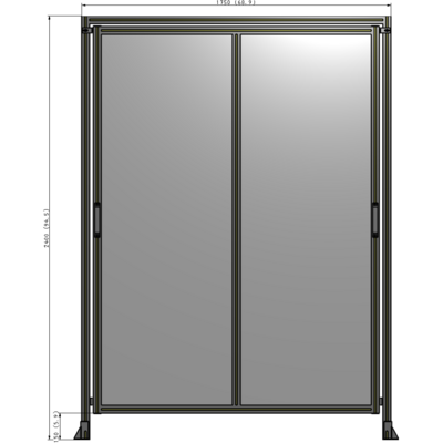 E6-2400-1750-0150-GYPTA GUARDING PANEL 2400MM TALL X 1750MM WIDE 1/4'' POLYCARBONATE