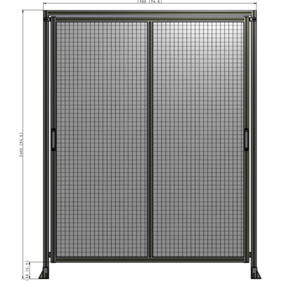 E6-2400-1900-0150-GYMTA GUARDING PANEL 2400MM TALL X 1900MM WIDE 1'' MESH