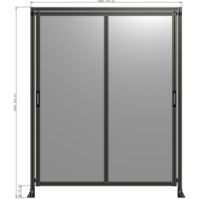 E6-2400-1900-0150-GYPTA GUARDING PANEL 2400MM TALL X 1900MM WIDE 1/4'' POLYCARBONATE