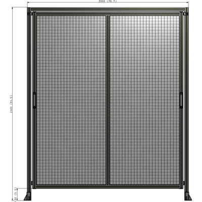 E6-2400-2000-0150-GYMTA GUARDING PANEL 2400MM TALL X 2000MM WIDE 1'' MESH