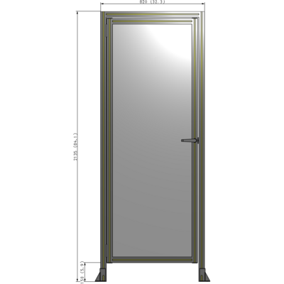 G1-2135-0820-0150-EYPTA GUARDING PANEL 2135MM TALL X 820MM WIDE 1/4'' POLYCARBONATE