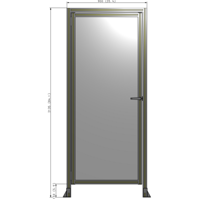 G1-2135-0900-0150-EYPTA GUARDING PANEL 2135MM TALL X 900MM WIDE 1/4'' POLYCARBONATE