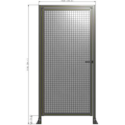 G1-2135-1020-0150-EYMTA GUARDING PANEL 2135MM TALL X 1020MM WIDE 1'' MESH