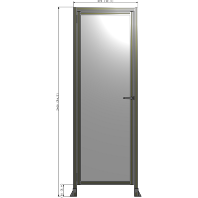 G1-2400-0820-0150-EYPTA GUARDING PANEL 2400MM TALL X 820MM WIDE 1/4'' POLYCARBONATE
